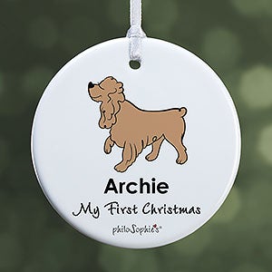 Cocker Spaniel philoSophies Personalized Ornament - 1 Sided Glossy - 25466-1