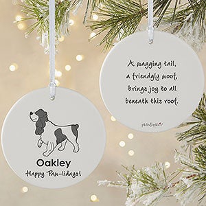 Cocker Spaniel philoSophies® Personalized Ornament 3.75 Matte - 2 Sided - 25466-2L