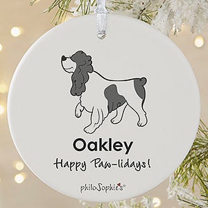 Cocker Spaniel philoSophies Personalized Ornament - 1 Sided Matte - 25466-1L