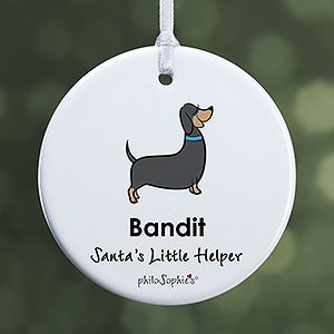 Dachshund philoSophies Personalized Ornament - 1 Sided Glossy - 25468-1
