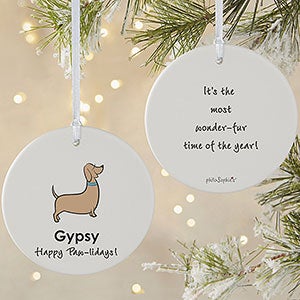 Dachshund philoSophies Personalized Ornament - 2 Sided Matte - 25468-2L