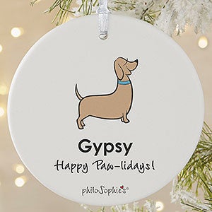 Dachshund philoSophies Personalized Ornament - 1 Sided Matte - 25468-1L