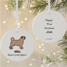 Puggle philoSophies® Personalized Ornament 3.75 Matte - 2 Sided - 25469-2L