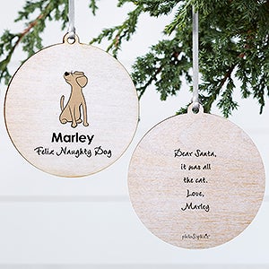 Labrador Personalized Dog Ornament - 2 Sided Wood - 25470-2W