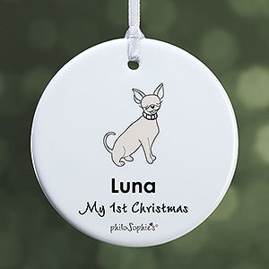 Chihuahua philoSophies® Personalized Ornament 2.85 Glossy - 1 Sided - 25471-1