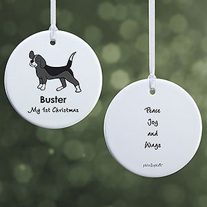 Beagle philoSophies® Personalized Ornament 2.85 Glossy - 2 Sided - 25474-2