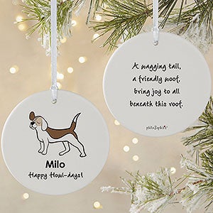 Beagle philoSophies Personalized Ornament - 2 Sided Matte - 25474-2L