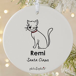 Cat philoSophies Personalized Ornament - 1 Sided Matte - 25480-1L