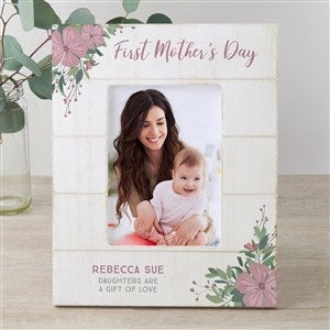 First Mothers Day Personalized Shiplap Picture Frame - 5x7 Vertical - 25496-5x7V