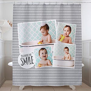 Pattern Personalized Photo Shower Curtain - 25498