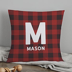 Buffalo Plaid Personalized 14-inch Baby Throw Pillow - 25505-S