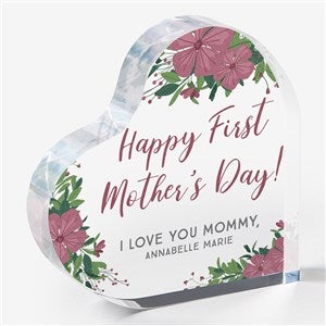 First Mothers Day Personalized Printed Heart Keepsake - 25506