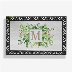 Spring Greenery Personalized Doormat- 20x35 - 25543-M