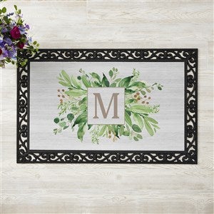 Spring Greenery Personalized Doormat- 20x35 - 25543-M