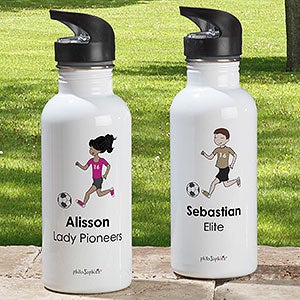 philoSophies® Soccer Player Personalized 20 oz. Water Bottle - 25552