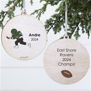 philoSophies Football Player Personalized Ornament - 2 Sided Wood - 25556-2W