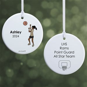philoSophies® Basketball Player Personalized Ornament-2.85 Glossy - 2 Sided - 25558-2