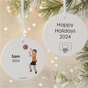 philoSophies Basketball Player Personalized Ornament - 2 Sided Matte - 25558-2L