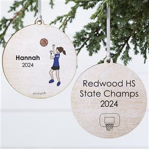 philoSophies Basketball Player Personalized Ornament - 2 Sided Wood - 25558-2W