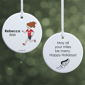 philoSophies® Cross Country Runner Personalized Ornament-2.85 Glossy - 2 Sided - 25560-2