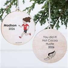 philoSophies® Cross Country Runner Personalized Ornament-3.75 Wood - 2 Sided - 25560-2W