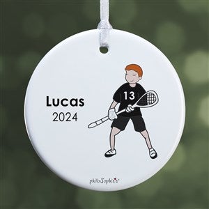 philoSophies Lacrosse Player Personalized Ornament - 1 Sided Glossy - 25562-1