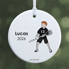 philoSophies® Lacrosse Player Personalized Ornament-2.85 Glossy - 1 Sided - 25562-1