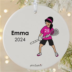 philoSophies Lacrosse Player Personalized Ornament - 1 Sided Matte - 25562-1L