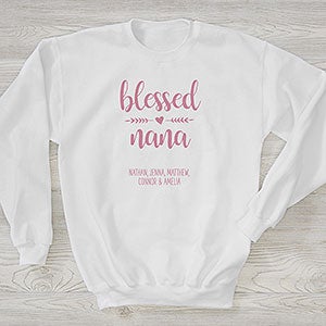 Blessed Mama Personalized Hanes Crewneck Sweatshirt - 25568-WS