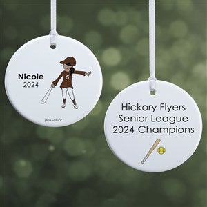 philoSophies Softball Player Personalized Ornament - 2 Sided Glossy - 25571-2