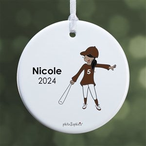 philoSophies Softball Player Personalized Ornament - 1 Sided Glossy - 25571-1