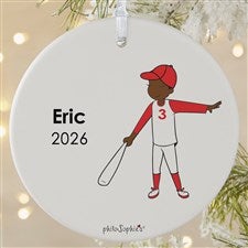 philoSophies® Softball Player Personalized Ornament-3.75 Matte - 1 Sided - 25571-1L