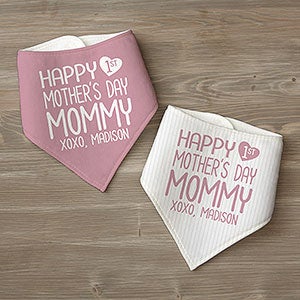 Happy First Mothers Day Personalized Bandana Bibs - Set of 2 - 25575-BB
