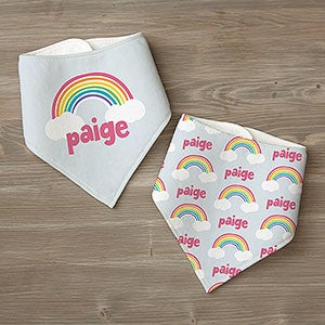 Rainbow Baby Personalized Bandana Bibs- Set of 2 - 25583-BB