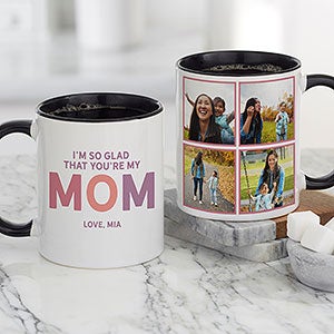 So Glad Youre Our Mom Personalized Coffee Mug - 11oz Black - 25614-B