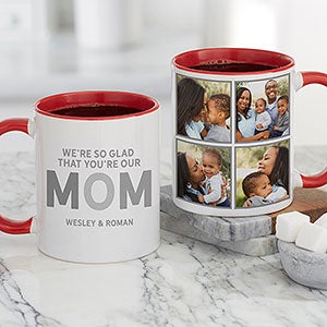 So Glad Youre Our Mom Personalized Coffee Mug - 11oz Red - 25614-R