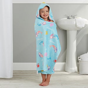 Mermaid Adventure Personalized Kids Hooded Bath Towel - 25633