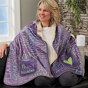 monogram blanket shawl