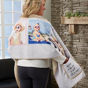 Love Photo Collage Personalized Cuddle Wrap - 25639