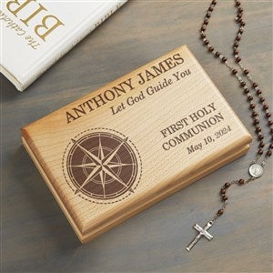 First Communion Compass Engraved Valet Box - 25669