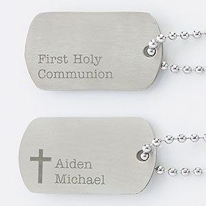 First Communion Personalized Dog Tag Set - 25672