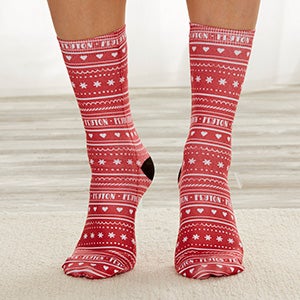 Nordic Christmas Personalized Adult Socks - 25693