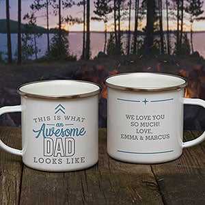 This Is What an Awesome Dad Looks Like Personalized Camping Mug - 25720