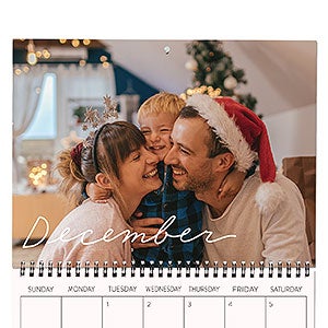 Handlettered Photo Personalized Wall Calendar - 25757