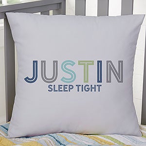 Boys Colorful Name Personalized 18 Throw Pillow - 25760-L