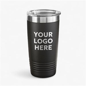 Personalized Logo 20 oz. Vacuum Insulated Stainless Steel Tumbler - Black - 25763-B