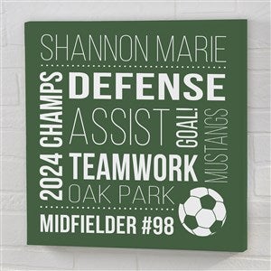 The Athlete Personalized Canvas Print - 24x24 - 25771-XL