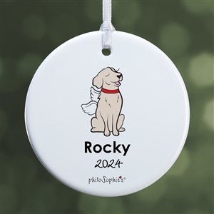 philoSophies® Golden Retriever Personalized Memorial Ornament 2.85 Gloss 1Side - 25778-1