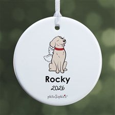 philoSophies® Golden Retriever Personalized Memorial Ornament 2.85 Gloss 1Side - 25778-1