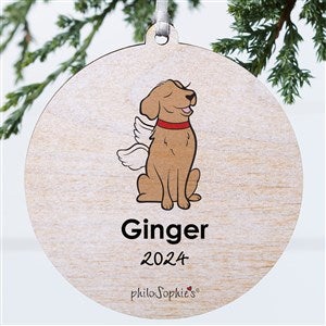 philoSophies® Golden Retriever Personalized Memorial Ornament 3.75 Wood-1Side - 25778-1W